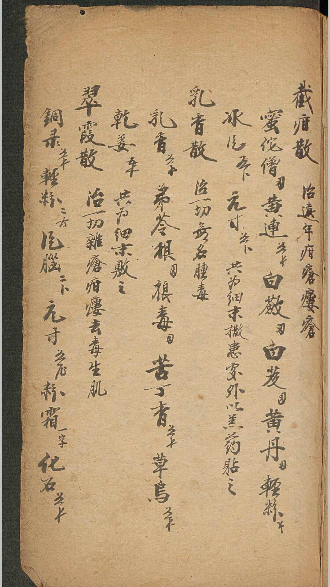 张廷弼 家抄药方 1902