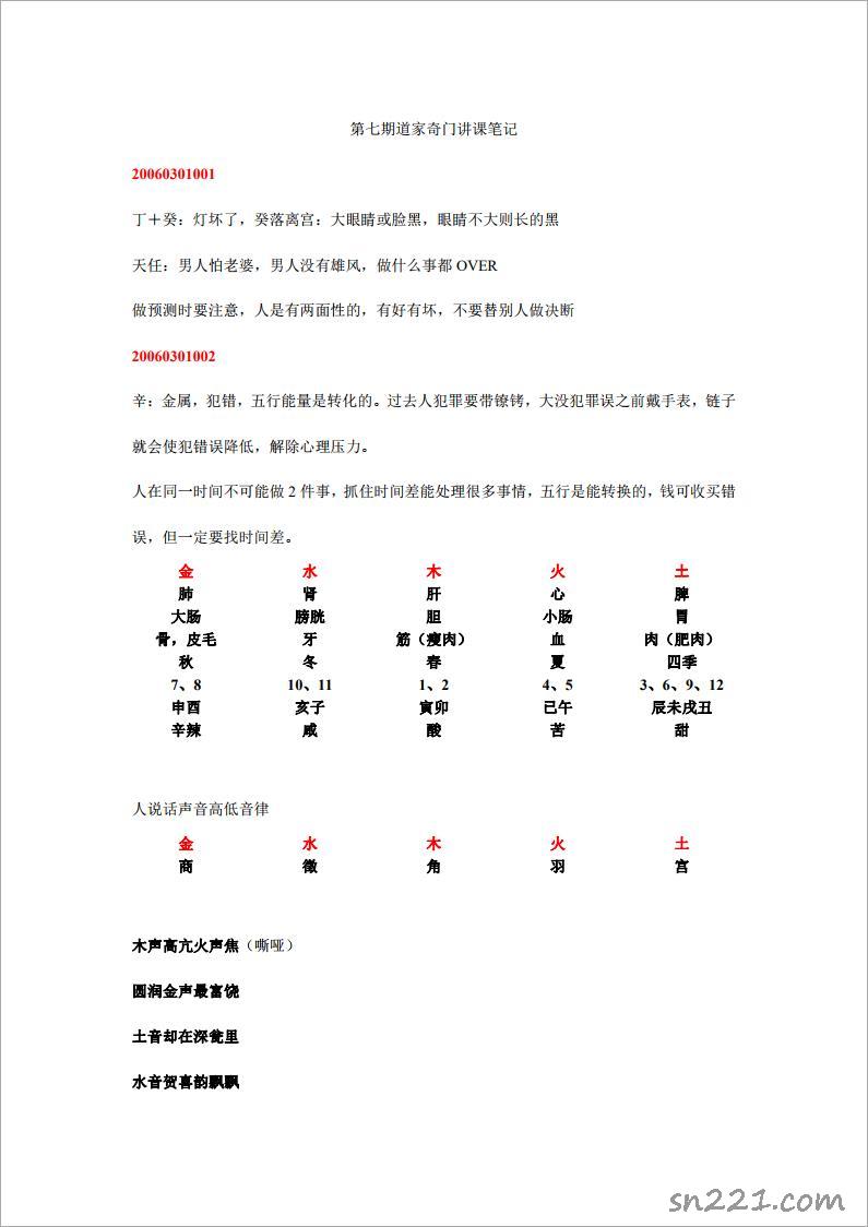 第七期道傢奇門講課筆記.pdf